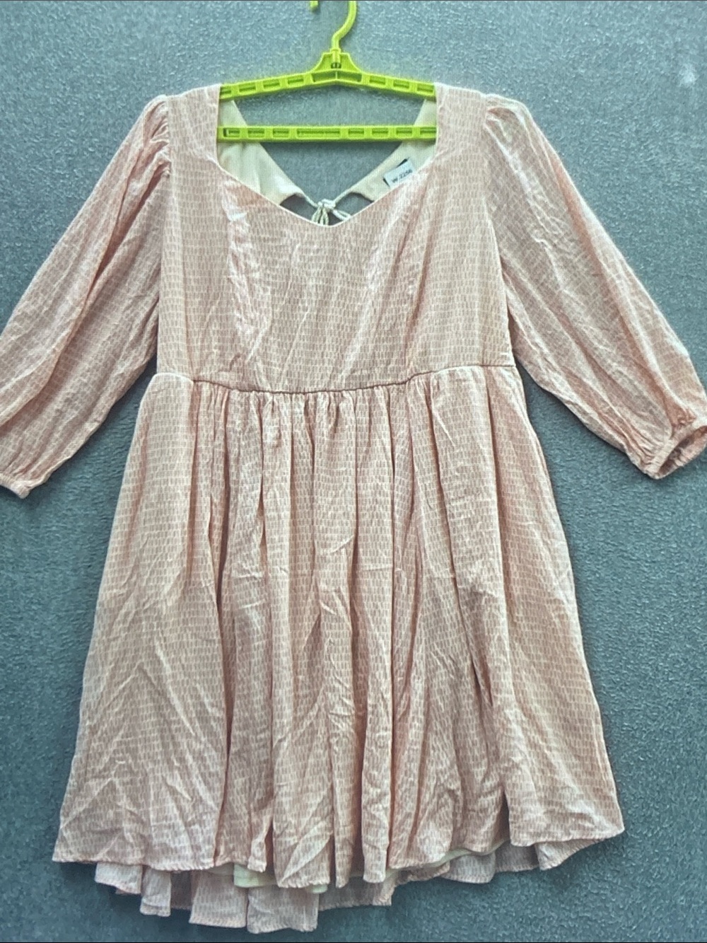 torrid Soft Blush Pink Textured Square-Neck Mini Dress